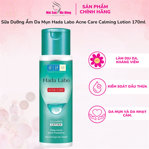 Dung Dịch Hada Labo Acne Care Calming Lotion Dưỡng Ẩm Cho Da Mụn 170ml
