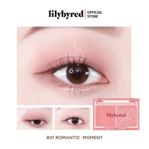 Bảng Phấn Mắt Lilybyred 2 Ô Màu 01 Romantic Moment 1.6g