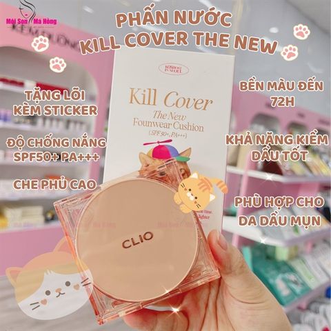 Phấn Nước Che Khuyết Điểm Clio Kill Cover The New Founwear Cushion Koshort In Seoul SPF50+ PA+++ (Tặng kèm lõi)