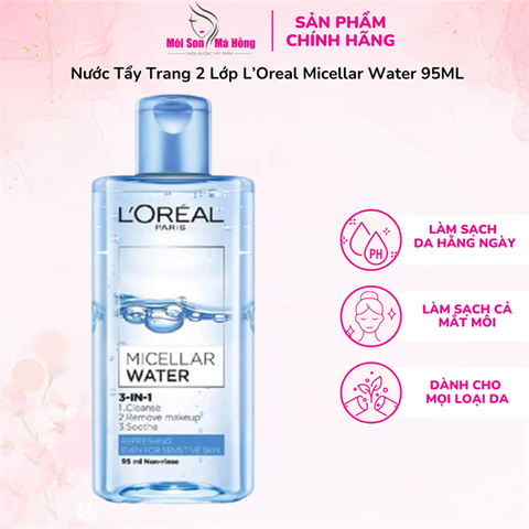 [Mini] Nước Tẩy Trang L'Oreal Làm Sạch Sâu Trang Điểm 95ml