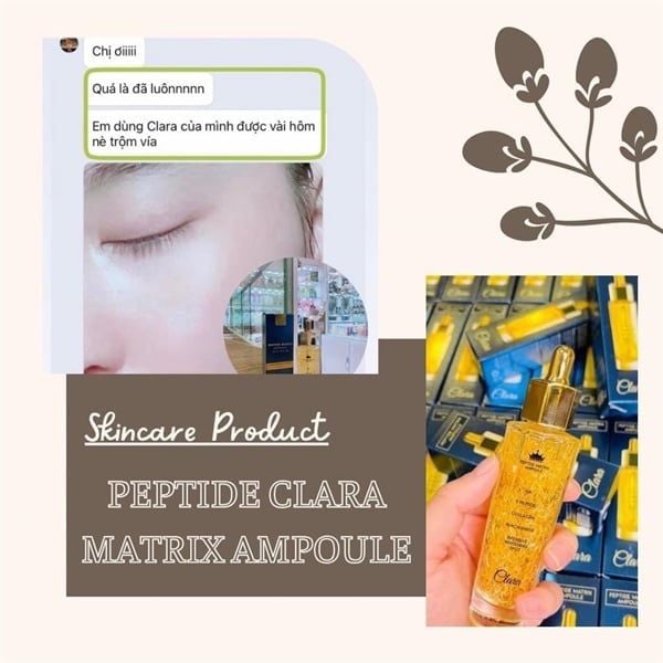 Tinh chất dưỡng ẩm làm dịu da Clara Peptide Matrix Ampoule 50ml