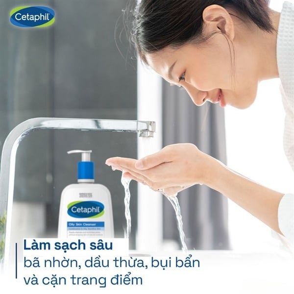 Sữa rửa mặt Cetaphil Oily Skin Cleanser dịu lành cho da dầu nhạy cảm 125ml