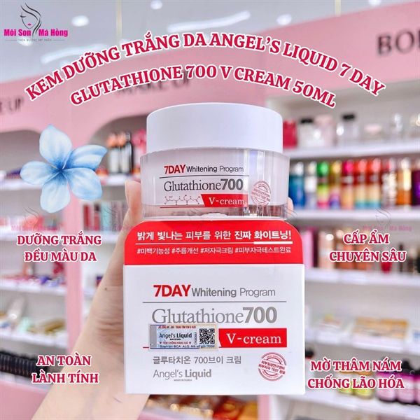 7 day whitening program glutathione 700 v cream Kem Dưỡng Angel's Liquid Làm Sáng Da, Mờ Thâm 50ml Pro Buy GHK-Cu Copper Peptide Cycle Health Amount:3ml