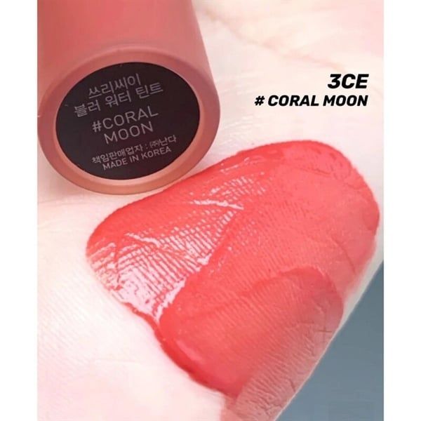 Son kem lì 3CE Blur Water Tint Coral Moon 4.6g - Màu Cam San Hô