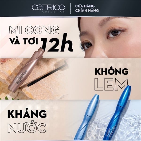 Mascara Chống Lem Chống Trôi Catrice Glam & Doll Volume Mascara Waterproof