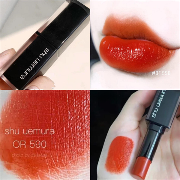Son Thỏi Shu Uemura Unlimited Matte KM OR 590 (Cam Đỏ Trầm)