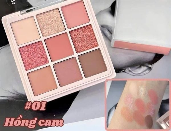 Phấn Mắt Odbo 9 Ô Shadow & Me Palette Màu Siêu Đẹp, Siêu Mịn 01 Apricot