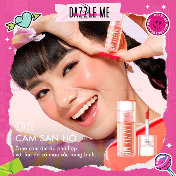 DAZZLE ME Kem Má Hồng Chống Thấm Nước Và Mồ Hôi Ửng Hồng Tự Nhiên 2.5G