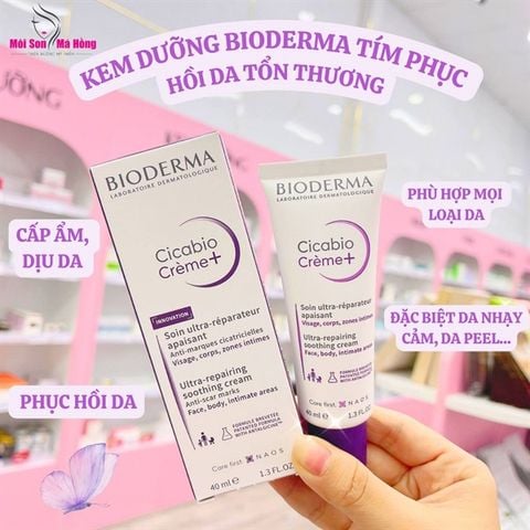 Kem Dưỡng Bioderma Hỗ Trợ Phục Hồi Da Tổn Thương 40ml Cicabio Creme