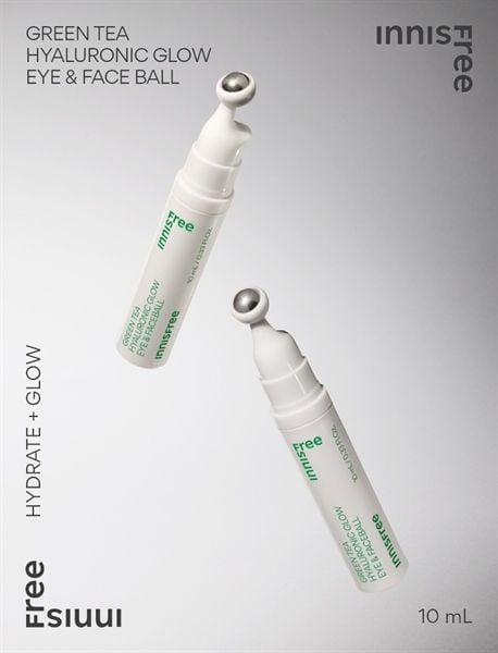 Thanh Lăn Dưỡng Mắt Innisfree Green Tea Hyaluronic Glow Eye and Face Ball