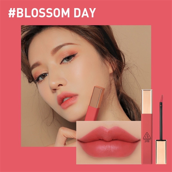 Son Kem 3CE Cloud Lip Tint #Blossom Day - Màu Hồng Đào