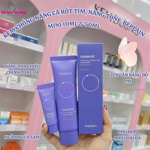 [Mini] Kem Chống Nắng Beplain Nâng Tông, Cấp Ẩm Căng Bóng 10ml Sunmuse Tone Up & Correcting Sunscreen SPF50+ PA++++