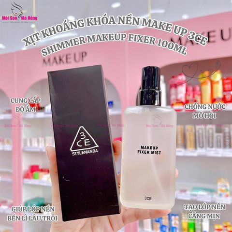 Xịt khoáng khóa nền trang điểm 3CE Makeup Fixer Mist 80ml