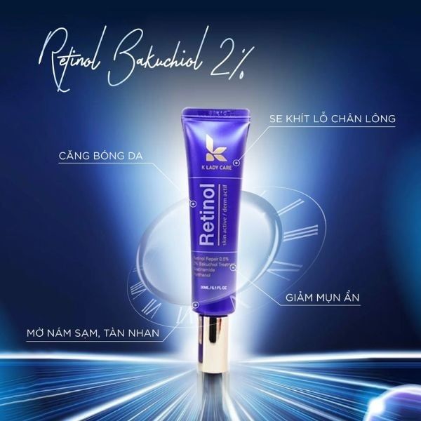 Kem Dưỡng K Lady Care 0.5% Retinol Tái Tạo Da 30ml Premium Retinol Elastin Cream