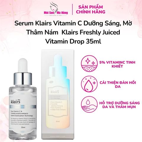 Serum Klairs Vitamin C Cho Da Nhạy Cảm 35ml Freshly Juiced Vitamin Drop