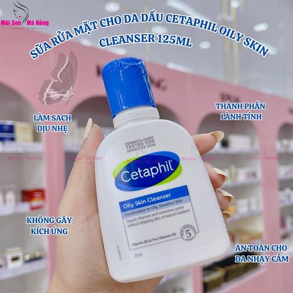 Sữa rửa mặt Cetaphil Oily Skin Cleanser dịu lành cho da dầu nhạy cảm 125ml