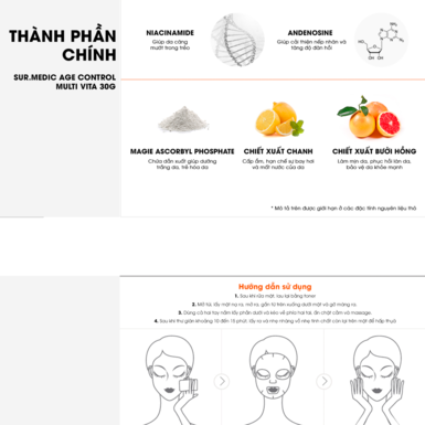 Mặt Nạ Sur.Medic+ Cung Cấp Multi Vitamin 30g Age Control Multi Vita Mask