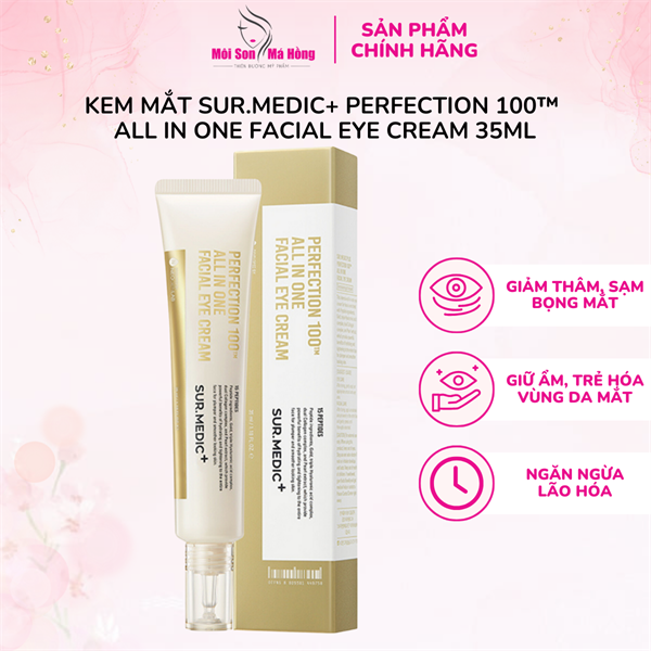 Kem Dưỡng Mắt Sur.Medic+ Giảm Nếp Nhăn, Ngăn Lão Hóa 35ml