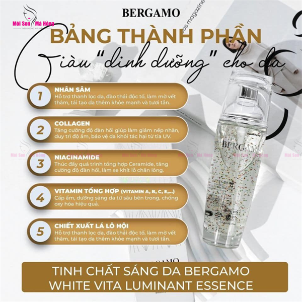 Tinh chất Dưỡng Trắng Bergamo White Vita Luminant Essence (110ml)