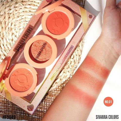 Set 3 Phấn Má Sivanna Colors Pretty Peach HF5049