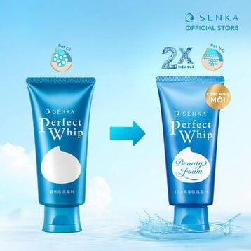 Sữa Rửa Mặt Tạo Bọt Làm Sạch Sâu Chiết Xuất Tơ Tằm Trắng Senka Perfect Whip 120g