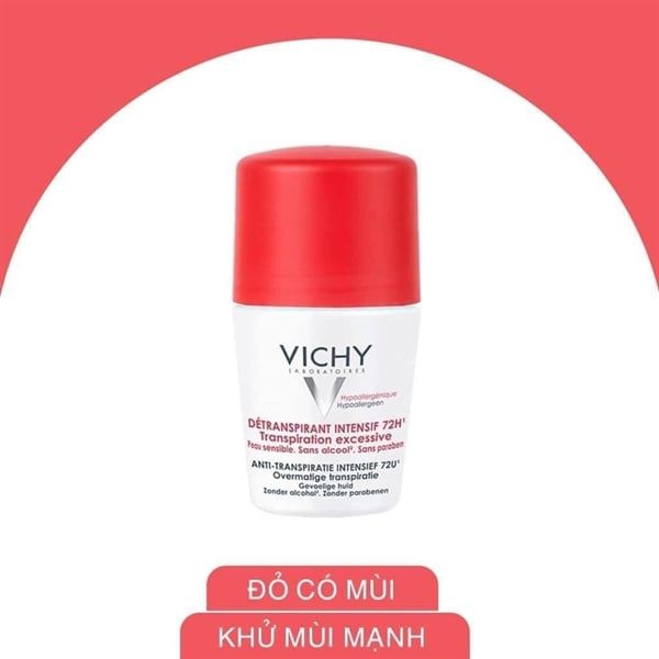 Lăn khô thoáng vùng da dưới cánh tay 72h Vichy Deodorant Bille Stress-R 50ml
