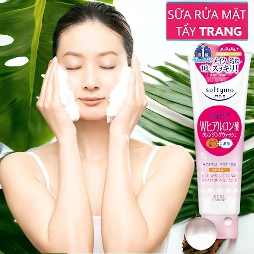 Sữa Rửa Mặt Kosé Softymo Hyaluronic Acid 220g