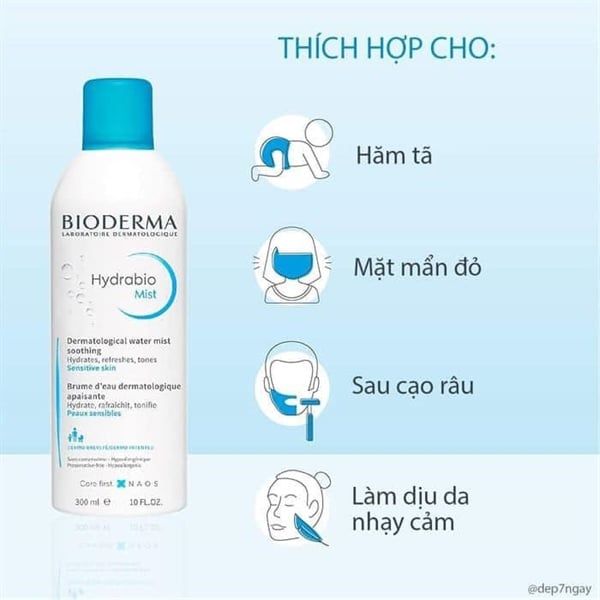 Xịt khoáng dành cho da nhạy cảm Bioderma Hydrabio Brume 300ml