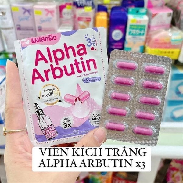 Viên trắng da Alpha Arbutin vỉ 10 viên