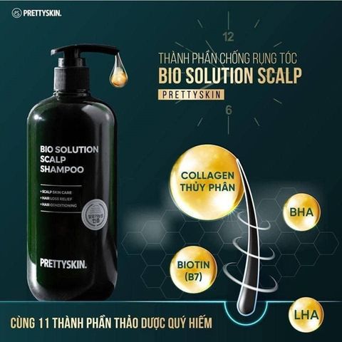 Dầu Gội Chống Rụng Tóc Pretty Skin Bio Solution Scalp Shampoo 500ml
