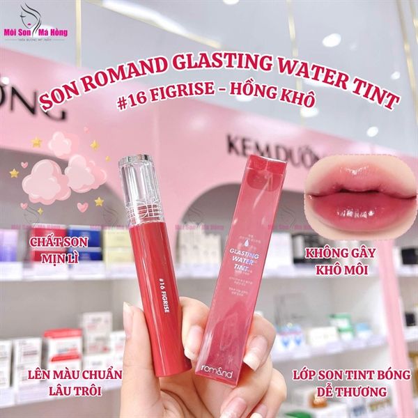 [Màu 1-17] Son Tint Nước Siêu Lì, Lâu Trôi Romand Glasting Water Tint 4g