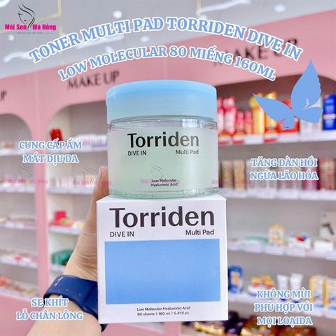 Bông Tẩy Tế Bào Chết Torriden Dive In Low Molecular Hyaluronic Acid Multi Pad 160mL (80 Sheets)