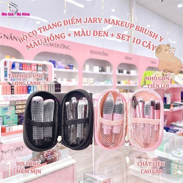 Bộ Cọ Jary Túi Da PU Set 10 Cây Màu Đen