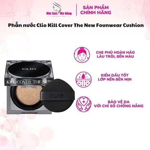 CÔNG TY- Phấn Nước Clio Kill Cover The New Founwear Cushion SPF50+ PA+++ 5.0 TONE 3-BY