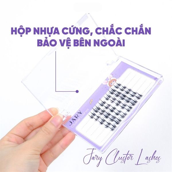 Lông mi cụm Tự Nhiên jary cluster lashes hộp nhựa 5 hàng C2