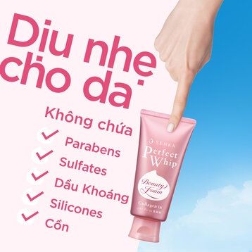 Sữa Rửa Mặt Senka Tạo Bọt Bổ Sung Collagen 120g