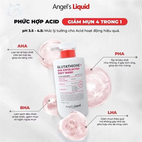 Sa Tm Gim Mn, M Thm Angel's Liquid Glutathione BHA Exfoliating B -  MI SON M HNG