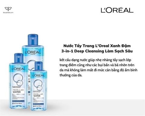 [Mini] Nước Tẩy Trang L'Oreal Làm Sạch Sâu Trang Điểm 95ml