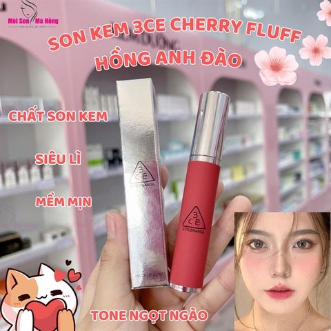 Son kem lì 3CE Hazy Lip Clay - Cherry Fluff