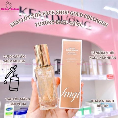 Kem lót trang điểm Gold Collagen Ampoule Luxury Base fmgt The Face Shop (40ml)
