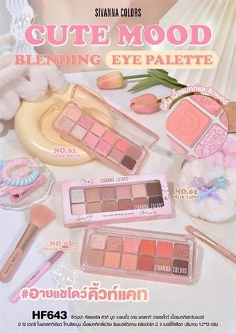 Bảng mắt Sivanna Color cute mood blending eye palette hf643 #No.02