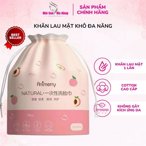 Khăn Lau Mặt Khô Dùng Một Lần Animerry Cuộn 40 Khăn