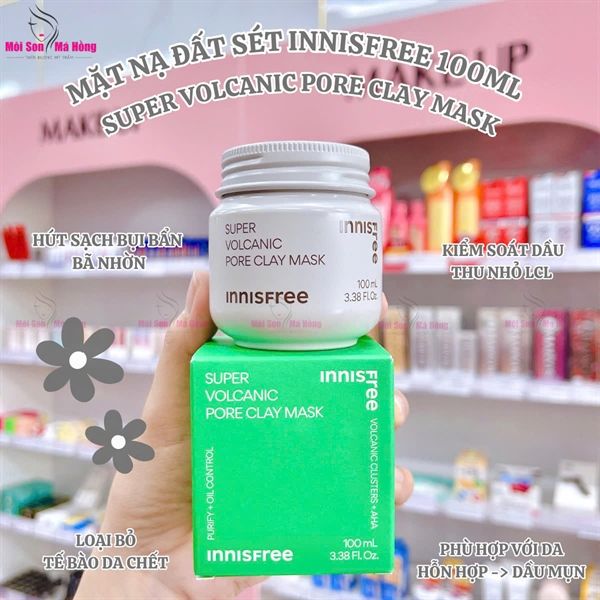 Mặt Nạ Đất Sét Innisfree Super Volcanic Pore Clay Mask 2X 100ml