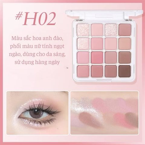 Bảng Phấn Mắt 16 Ô Trang Điểm Mắt Nhũ Mịn Lì Hold Live Sunset Magic Eyeshadow Palette # H02
