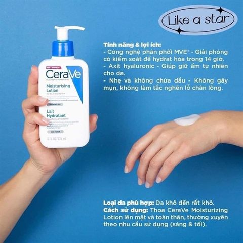 [Mini] Sữa Dưỡng Thể CeraVe Cho Da Khô Đến Rất Khô 20ml Moisturising Lotion