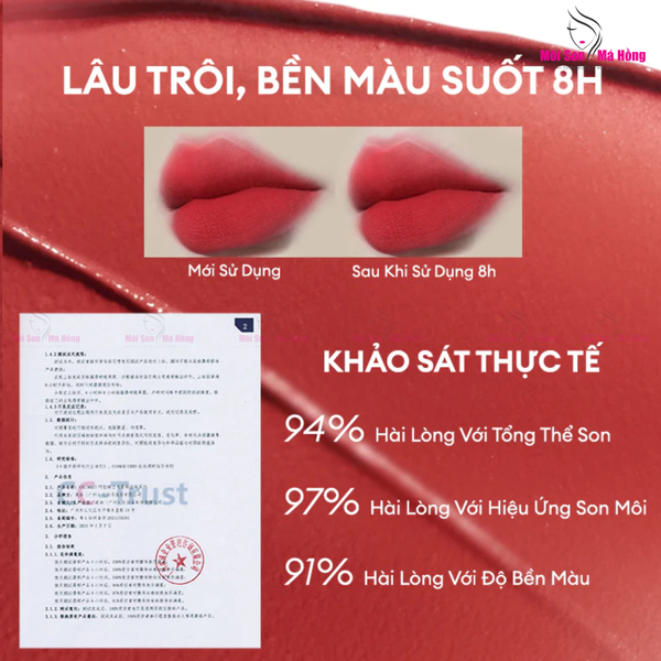 Son Kem Velvet COLORKEY Phiên Bản Nâng Cấp 3.0 Chất Son Mỏng Mịn, Bền Màu Mềm Mượt Trên Môi 3g