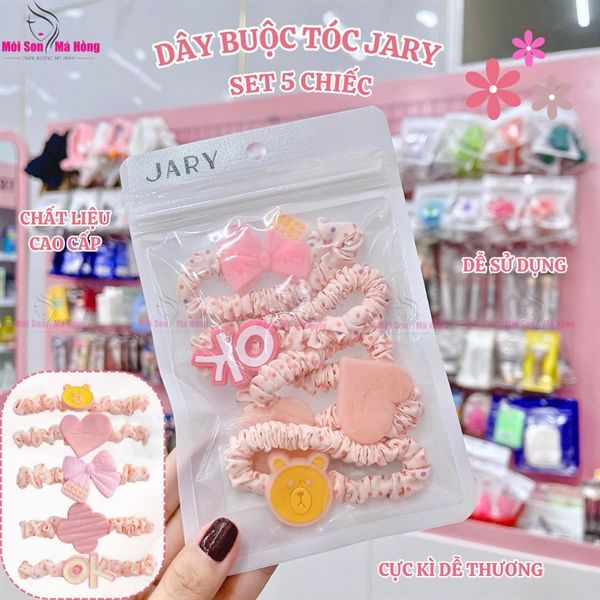 DÂY BUỘC TÓC JARY HAIRBAND SET 5 CÁI - HB1 - HB1.0 - HB1.0.1 - MÀU TÍM