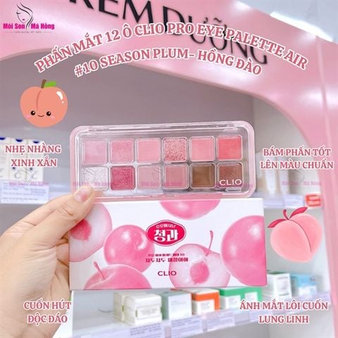 Phấn Mắt 12 Ô Clio Pro Eye Palette Air #10 Season Plum