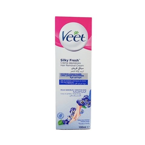 Kem Tẩy Lông Veet Silk & Fresh Dành Cho Da Nhạy Cảm 100g