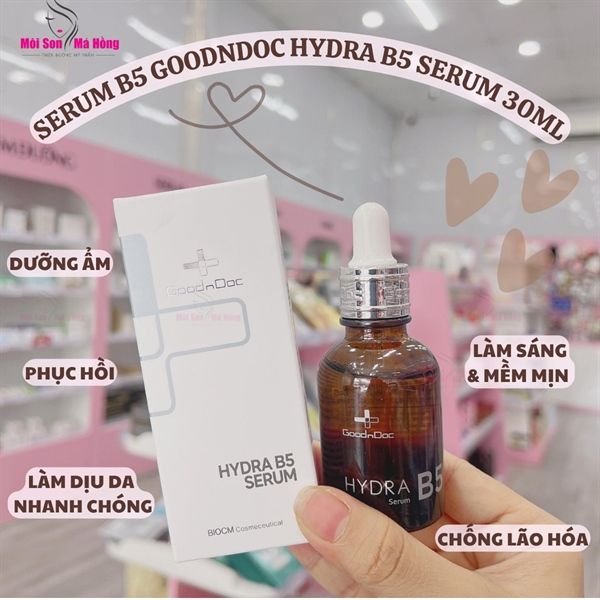 Serum GoodnDoc Dưỡng Ẩm, Hỗ Trợ Phục Hồi Da 30ml Hydra B5 Serum